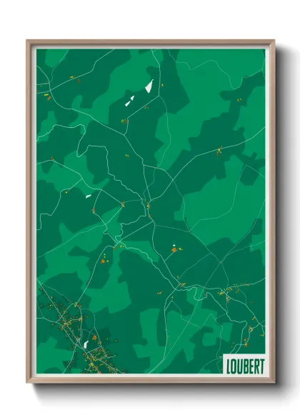 Une affiche de carte sur Loubert