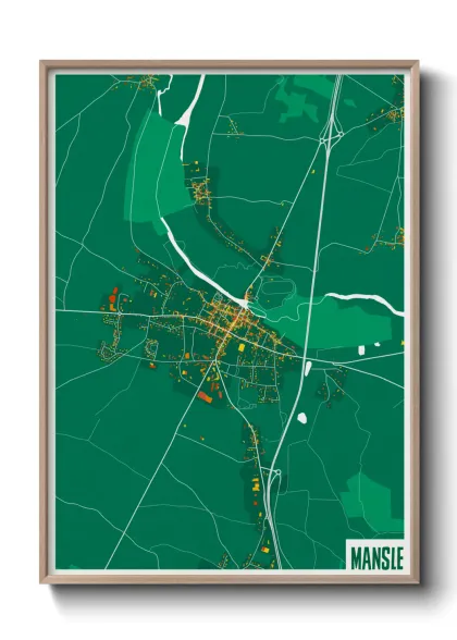 Une affiche de carte sur Mansle