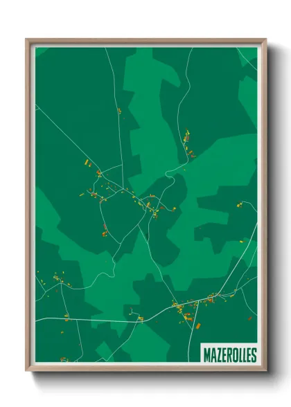 Une affiche de carte sur Mazerolles