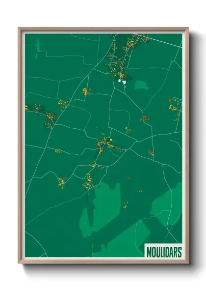 Une affiche de carte sur Moulidars