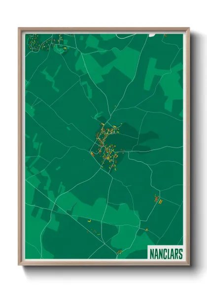 Une affiche de carte sur Nanclars