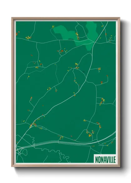 Une affiche de carte sur Nonaville