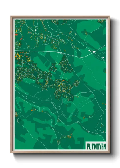Une affiche de carte sur Puymoyen