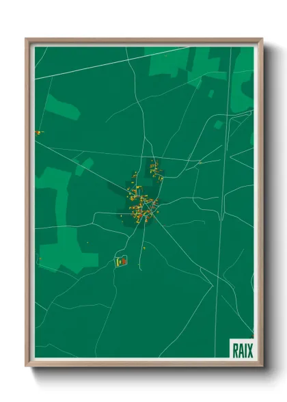 Une affiche de carte sur Raix