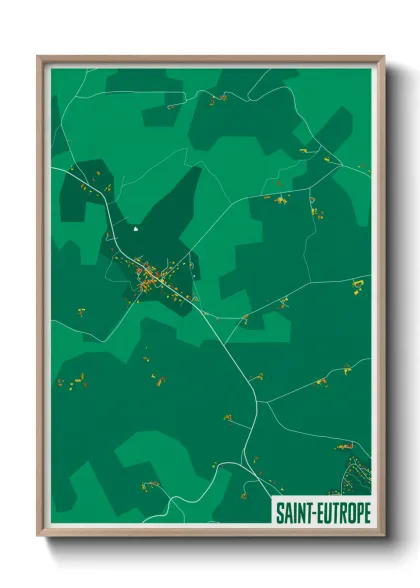 Une affiche de carte sur Saint-Eutrope
