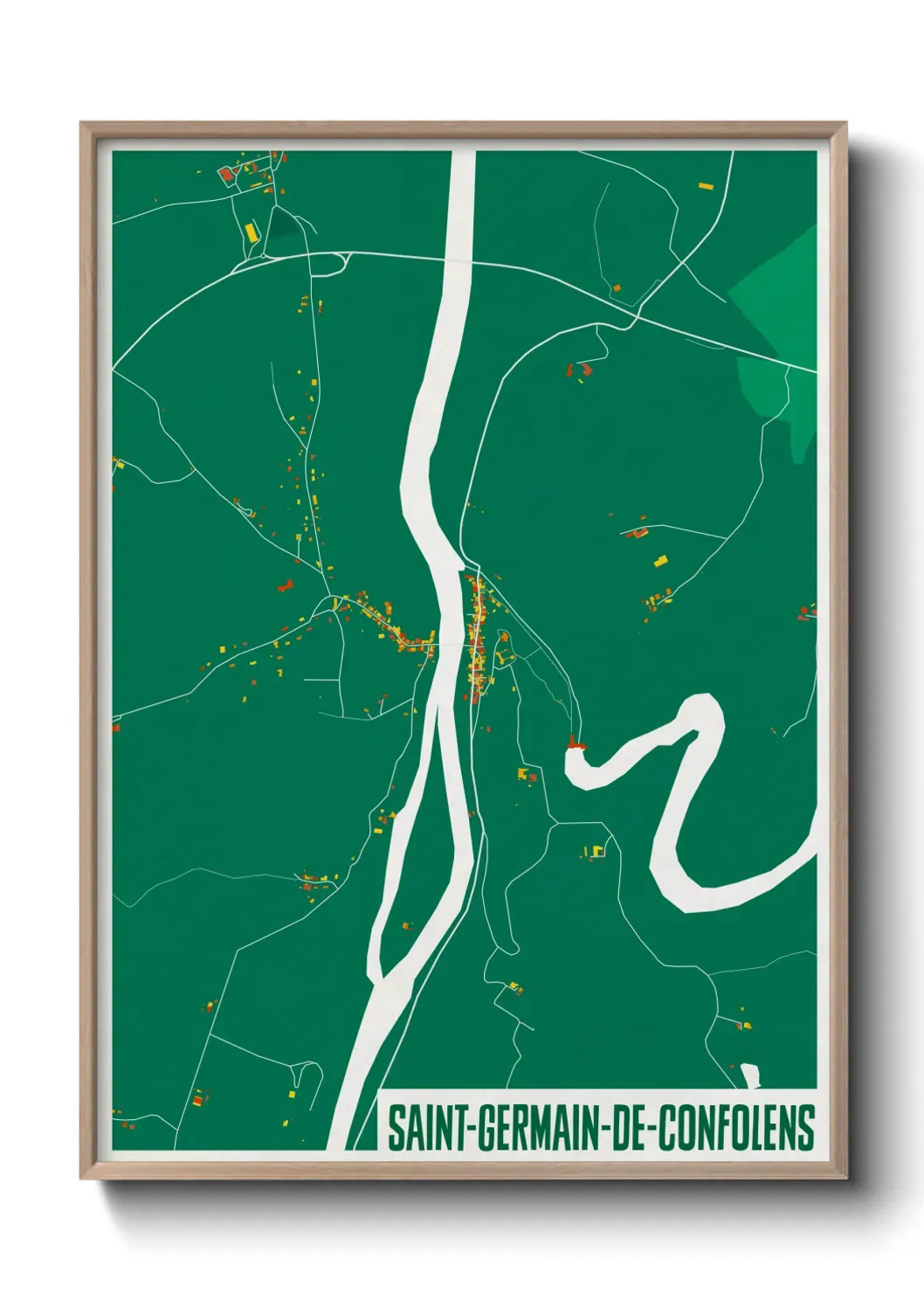 Un poster carteSaint-Germain-de-Confolens