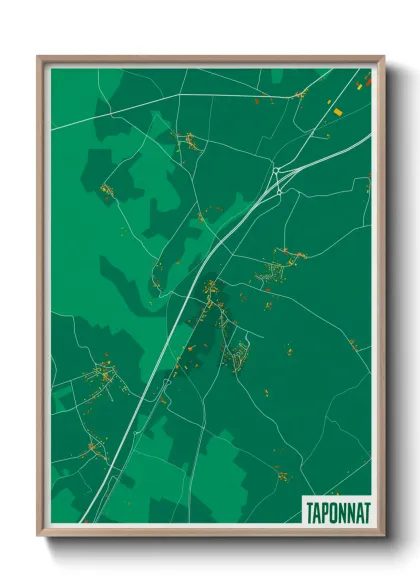 Une affiche de carte sur Taponnat