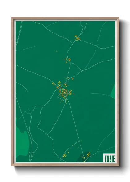 Une affiche de carte sur Tuzie