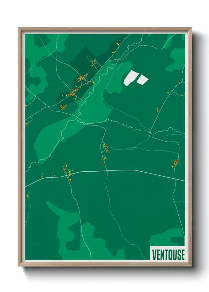 Une affiche de carte sur Ventouse