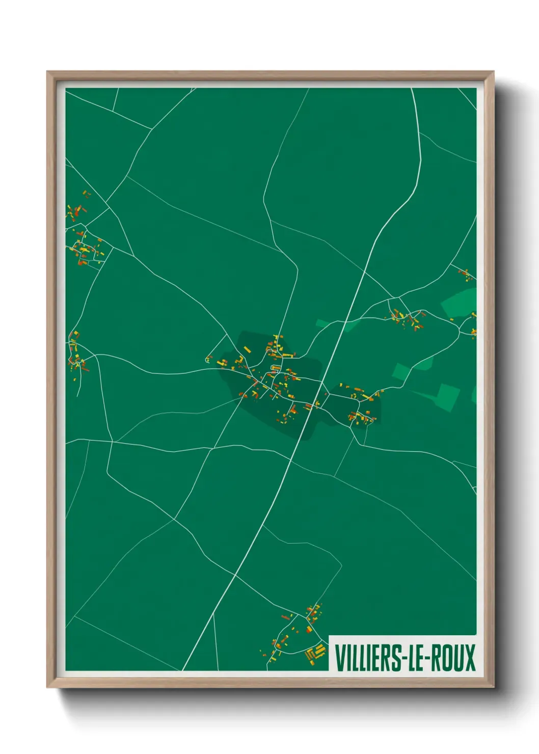 Un poster carteVilliers-le-Roux