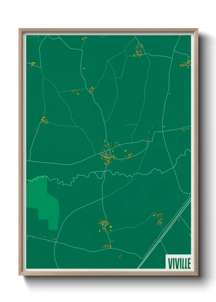 Une affiche de carte sur Viville
