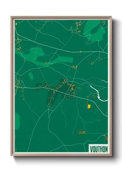 Une affiche de carte sur Vouthon