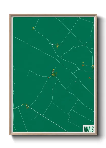 Une affiche de carte sur Anais
