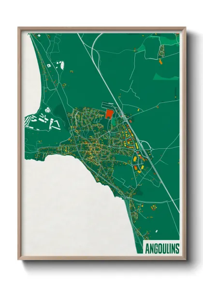 Une affiche de carte sur Angoulins