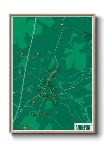 Une affiche de carte sur Annepont
