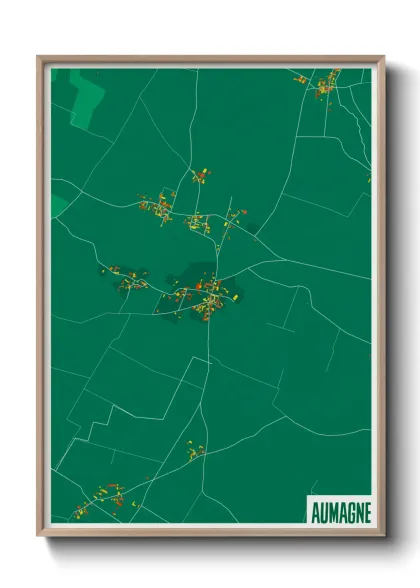 Une affiche de carte sur Aumagne