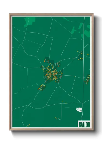 Une affiche de carte sur Ballon