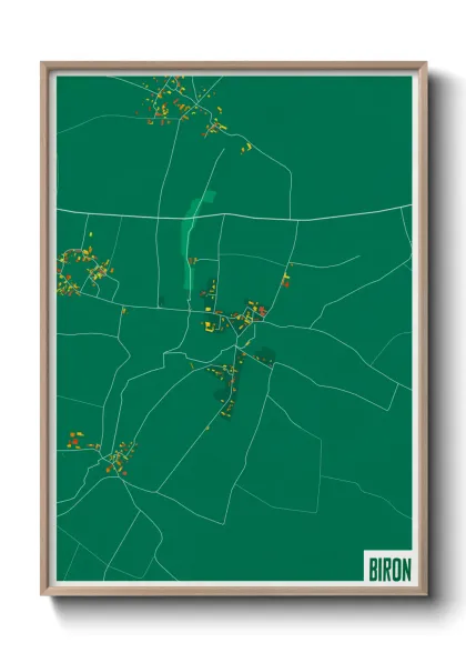Une affiche de carte sur Biron