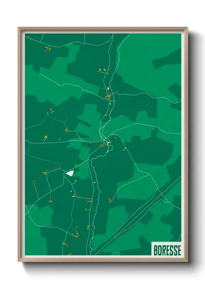 Une affiche de carte sur Boresse