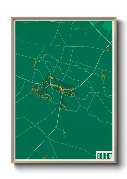 Une affiche de carte sur Bouhet