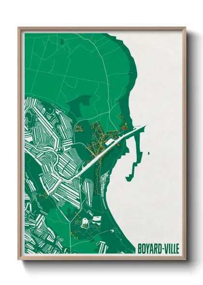 Une affiche de carte sur Boyard-Ville
