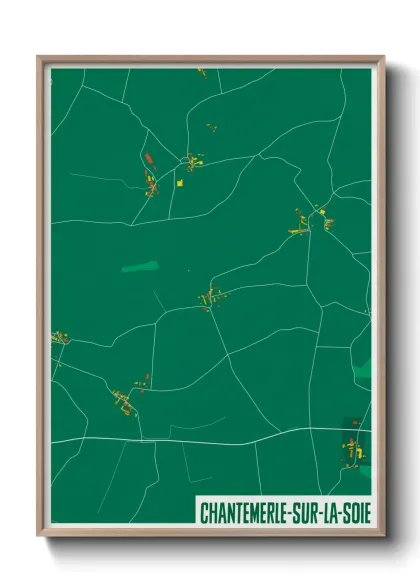 Une affiche de carte sur Chantemerle-sur-la-Soie