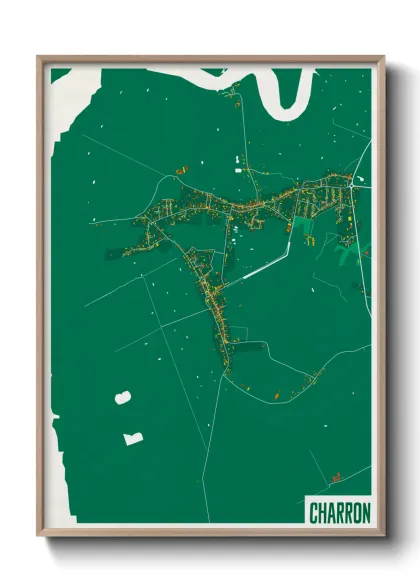 Une affiche de carte sur Charron