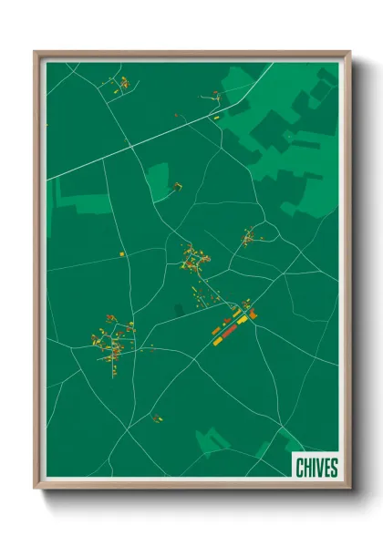 Une affiche de carte sur Chives