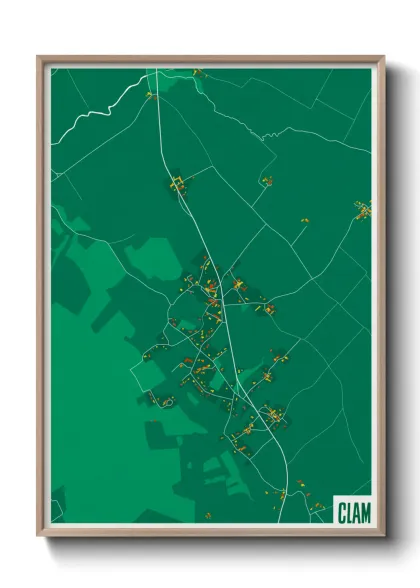Une affiche de carte sur Clam