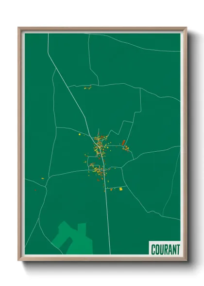 Une affiche de carte sur Courant