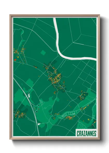 Une affiche de carte sur Crazannes