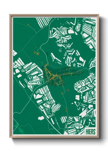 Une affiche de carte sur Hiers