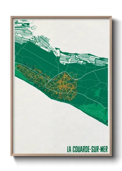 Une affiche de carte sur La Couarde-sur-Mer