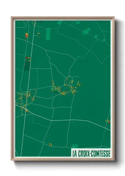 Une affiche de carte sur La Croix-Comtesse