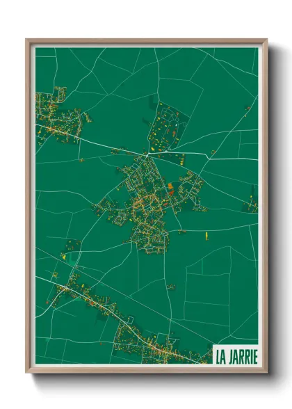 Une affiche de carte sur La Jarrie