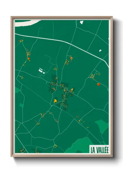 Une affiche de carte sur La Vallée