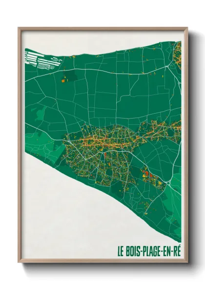 Une affiche de carte sur Le Bois-Plage-en-Ré