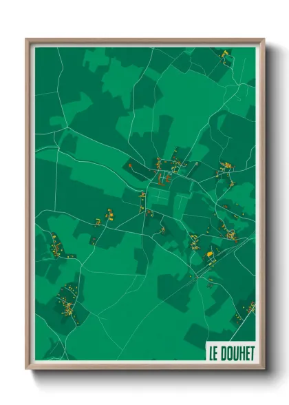 Une affiche de carte sur Le Douhet