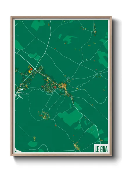 Une affiche de carte sur Le Gua