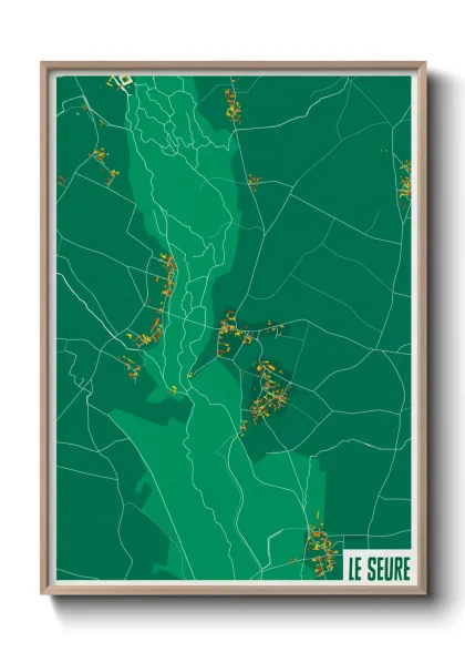 Une affiche de carte sur Le Seure