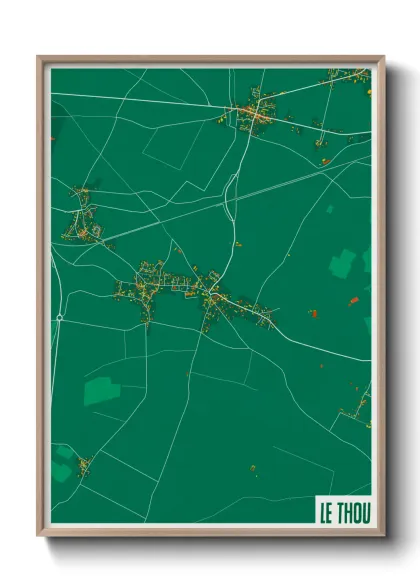 Une affiche de carte sur Le Thou