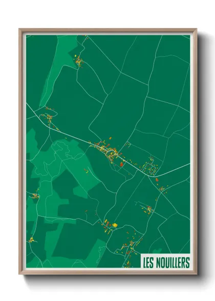 Une affiche de carte sur Les Nouillers