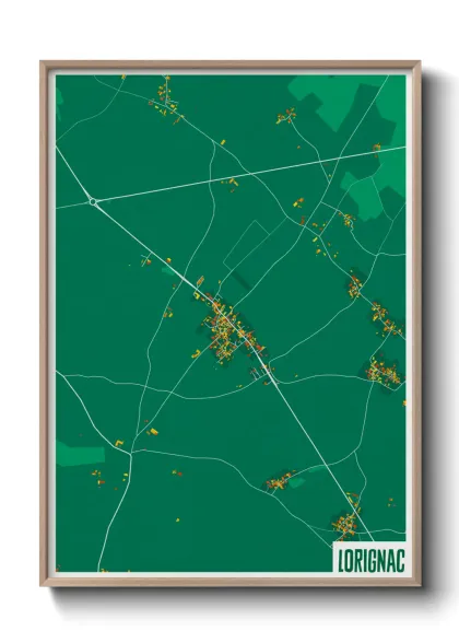 Une affiche de carte sur Lorignac