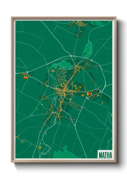 Une affiche de carte sur Matha