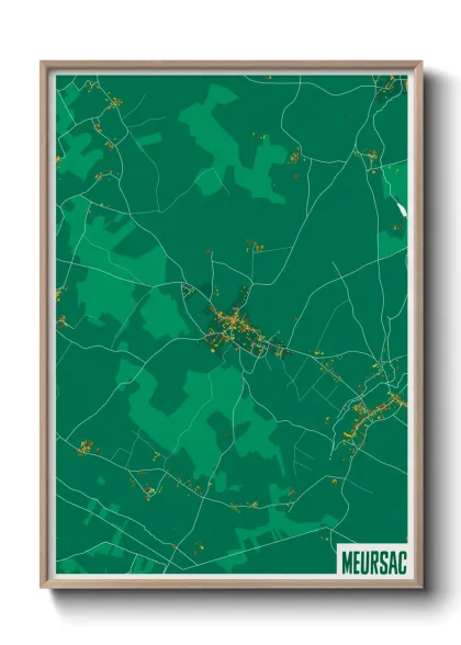 Une affiche de carte sur Meursac