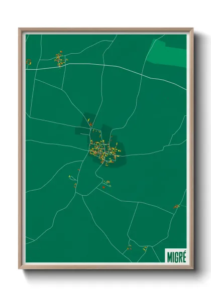 Une affiche de carte sur Migré