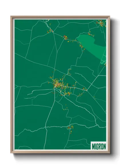 Une affiche de carte sur Migron