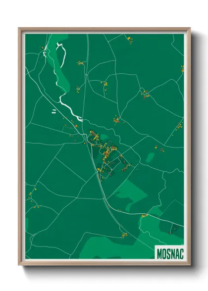 Une affiche de carte sur Mosnac