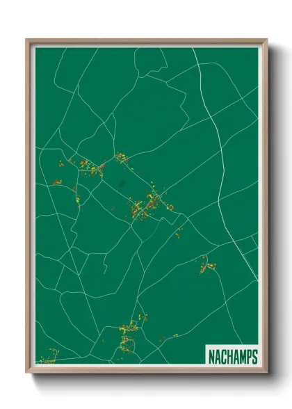 Une affiche de carte sur Nachamps