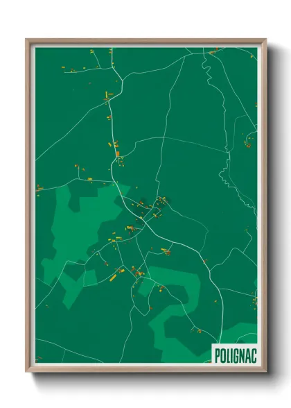 Une affiche de carte sur Polignac